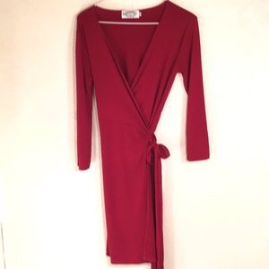 Sexy Red Wrap Dress